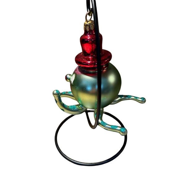 Christopher Radko Wally Squid Octopus Glass Christmas Ornament 5" Green - Picture 6 of 7